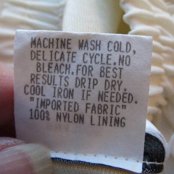 VTG Joan Ivory Pants Chiffon Lined Wide Leg Evening Cocktail Size 1X - Picture 9 of 9